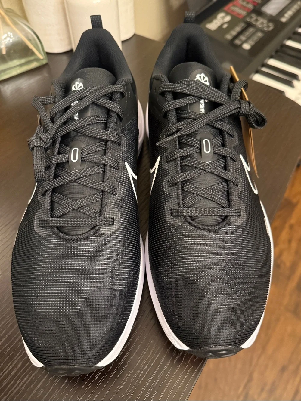 Nike Black White Downshifter 12 Mens Size 11 New NIB